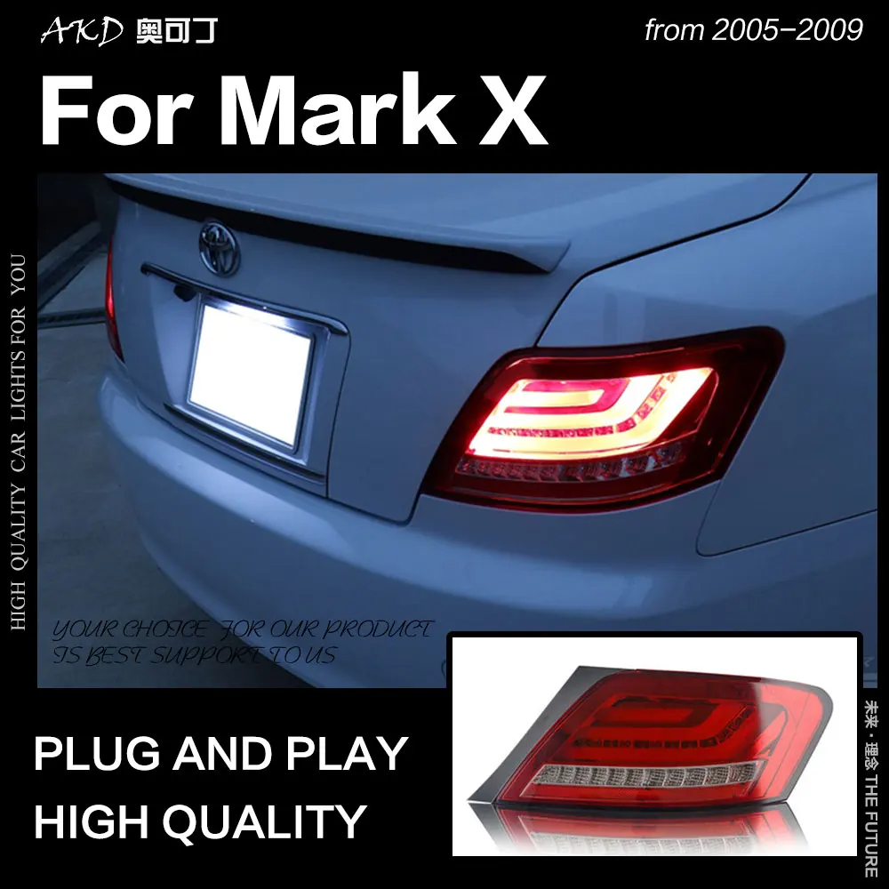 AKD Car Styling For Toyota Mark X Tail Lights 2005 2009 Reiz LED Tail