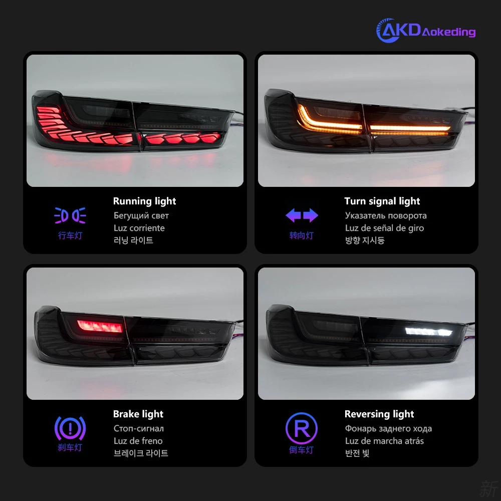 AKD Car Styling for G20 Tail Lights 2019-2020 G28 LED Tail Lamp M3 Design led tail light 320i 325i LED DRL Signal auto Accessories