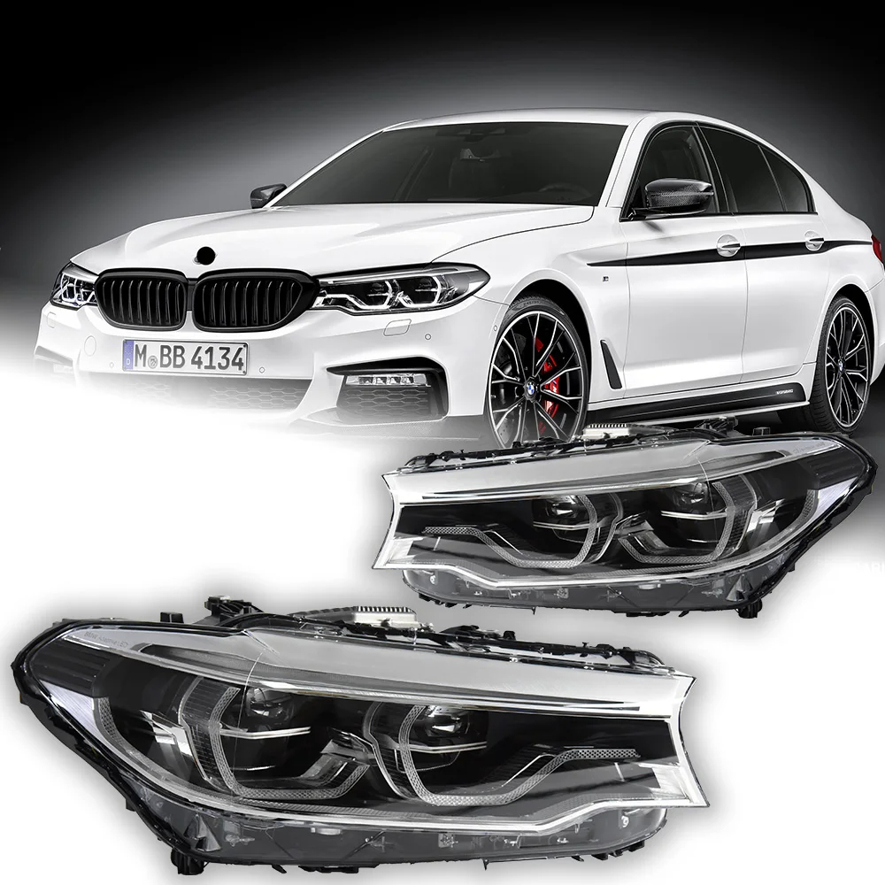 AKD Car Styling Head Lamp for BMW G30 Headlights 2017-2020 525i 530i 535i G38 F90 LED Headlight DRL Signal Lamp Auto Accessories