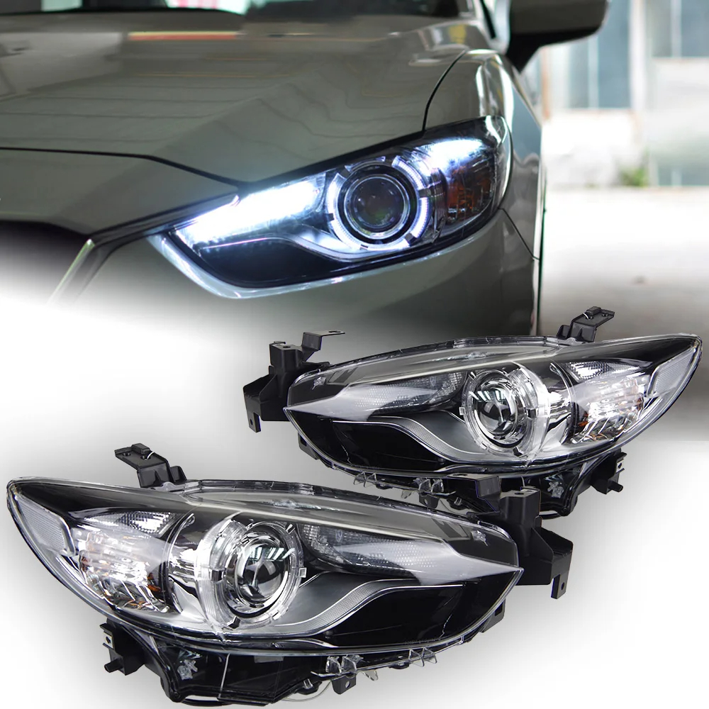 AKD Car Styling for Mazda 6 Headlights 2013-2016 Mazda6 Atenza LED Headlight DRL Hid Head Lamp Angel Eye Bi Xenon Accessories