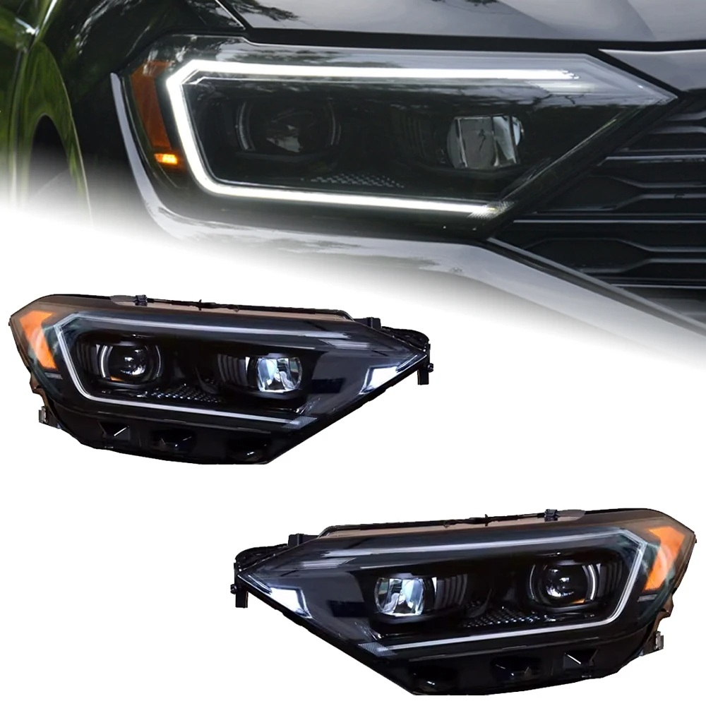 AKD Car Styling for VW Jetta Sagitar Headlights 2019-2022 Jetta mk7 LED Head Lamp Design Led Drl Hid Bi Xenon Auto Accessories