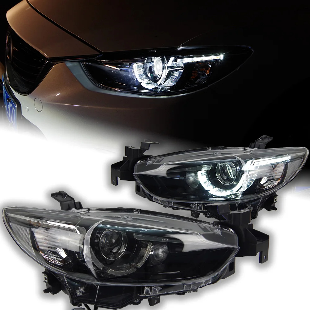 AKD Car Styling for Mazda 6 Atenza LED Headlight 2013-2017 New Mazda6 LED DRL Hid Head Lamp Angel Eye Bi Xenon Accessories