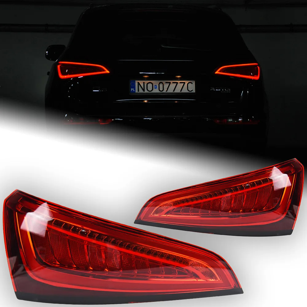 AKD Car Styling Tail Lamp for Audi Q5 Tail Lights 2008-2018 Q5 LED Tail Light Rear Lamp turn Signal Dynamic Auto DRL Accessories