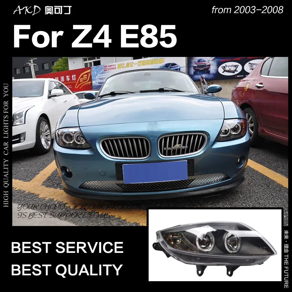 AKD Car Styling for BMW Z4 Headlights 2003-2008 E85 LED Headlight DRL Hid Head Lamp Angel Eye Bi Xenon Beam Accessories