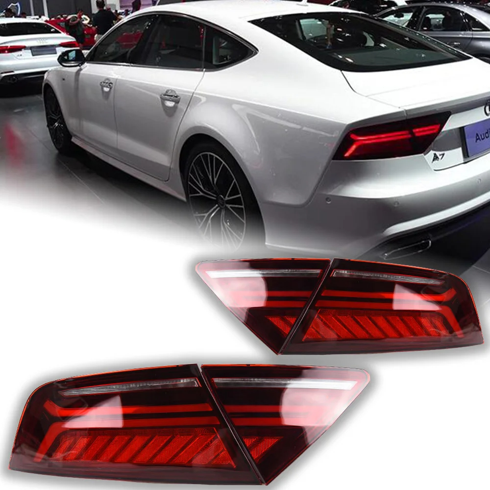 AKD Car Styling Taillight for Audi A7 Tail Lights 2011-2018 S7 RS7 LED Tail Light Rear Lamp DRL Dynamic Signal Brake Reverse auto Accessories