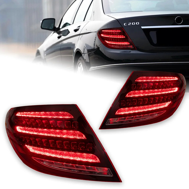 AKD Car Styling Tail Lamp for Benz W204 Tail Lights 2007-2013 Maybach Style LED DRL Turn Signal Brake Reverse Auto Accessories