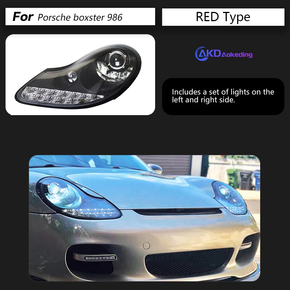 AKD Car Styling Head Lamp for Porsche boxster 986 Headlights boxster 986 Headlight LED DRL Signal Lamp Automotive Accessories