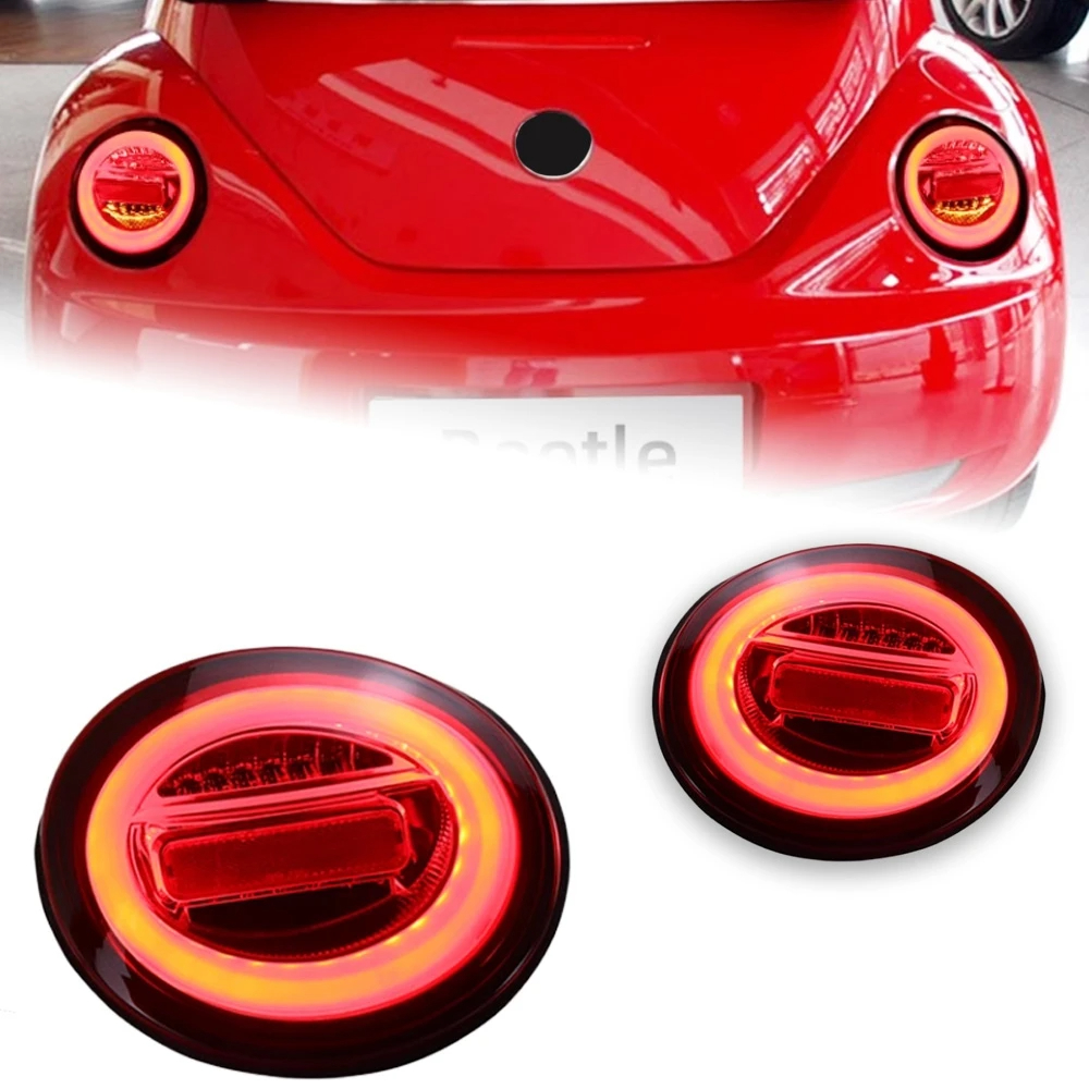 AKD Car Styling for VW Beetle Tail Lights 1998-2005 Beetle LED Tail Light DRL Rear Lamp Turn Signal Reverse Brake Accessories