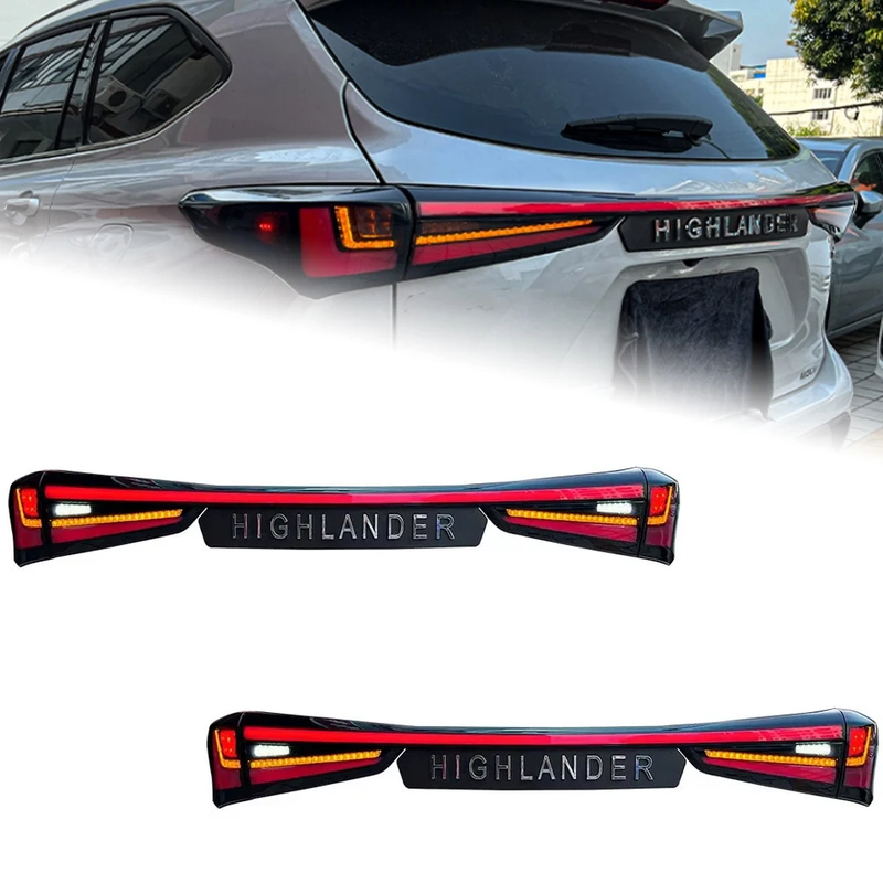 AKD Car Styling for Toyota Highlander LED Tail Light 2020-2023 New Kluger Rear Lamp DRL Dynamic Signal Brake Reverse Accessories