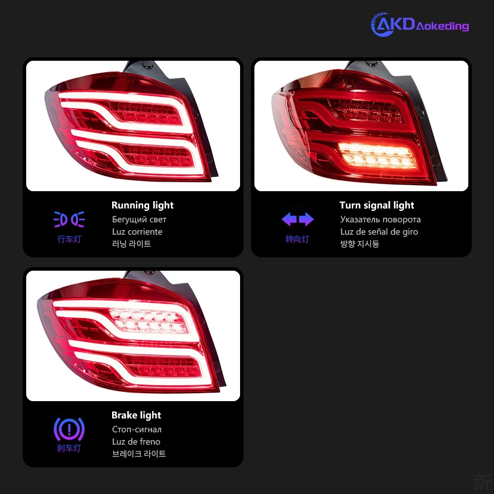 AKD Car Styling for Chevrolet Cruze LED Tail Light 2012-2015 Cruze Hatch back LED Tail Light DRL Rear Lamp auto Accessories