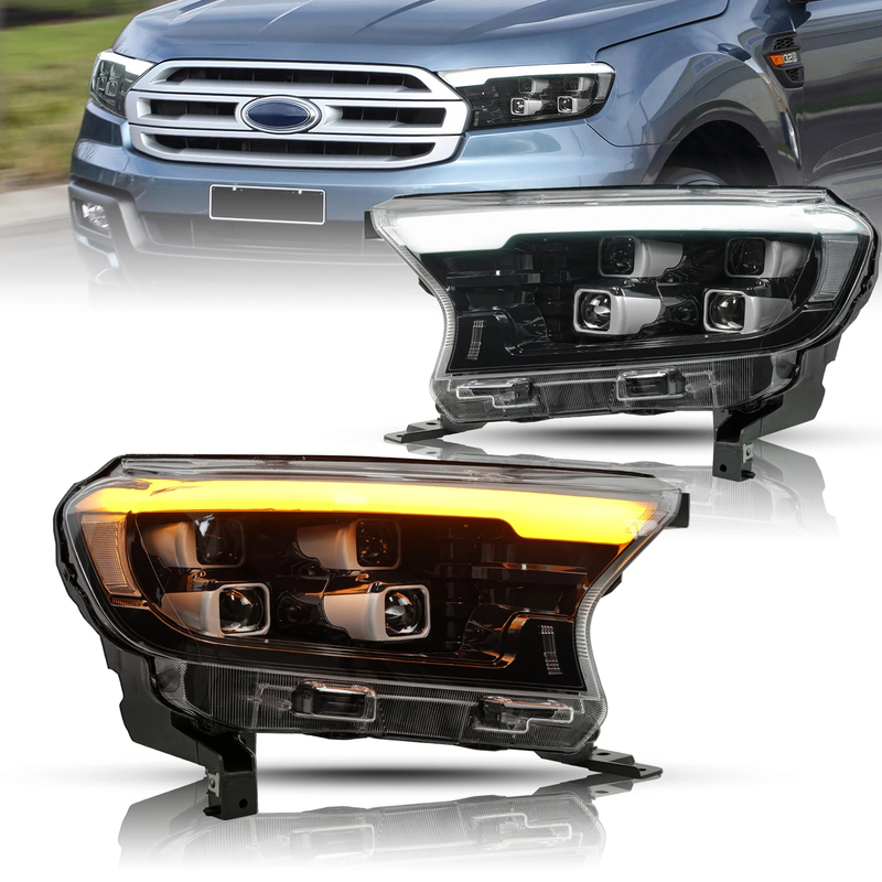 AKD Car Styling for Ford Ranger Headlight 2016-2017 Everest LED Head Lamp H7 D2H Hid Option Angel Eye Bi Xenon Beam Accessories