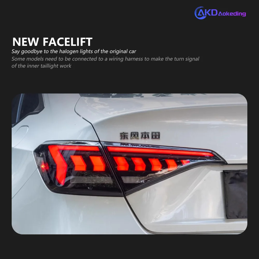 AKD Auto Parts For Honda CIVIC 11th Tail light 2022 2023 Matrix Styling LED Running Lights Sequential Signal Car Accesorios Modified