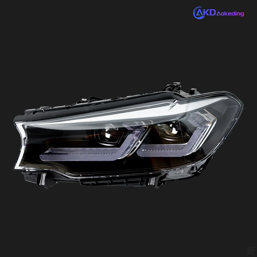 AKD Car Styling Head Lamp for BMW G30 Headlights 2017-2021 530i 525i 540i 535i LED Headlight Projector Lens DRL Auto Accessories