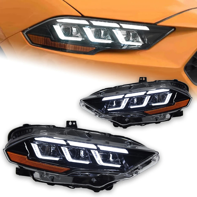 AKD Car Styling Head Lamp for Ford Mustang Headlights 2018-2022 Mustang LED Headlight Upgrade DRL Hid Bi Xenon Auto Accessories