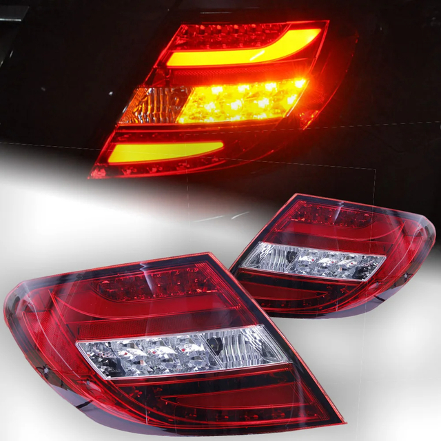 AKD Car Styling for Benz W204 Tail Lights 2007-2013 C180 C200 C220 C300 LED Tail Lamp DRL Signal Brake Reverse Auto Accessories