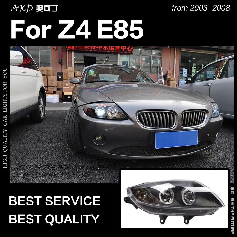 AKD Car Styling for BMW Z4 Headlights 2003-2008 E85 LED Headlight DRL Hid Head Lamp Angel Eye Bi Xenon Beam Accessories