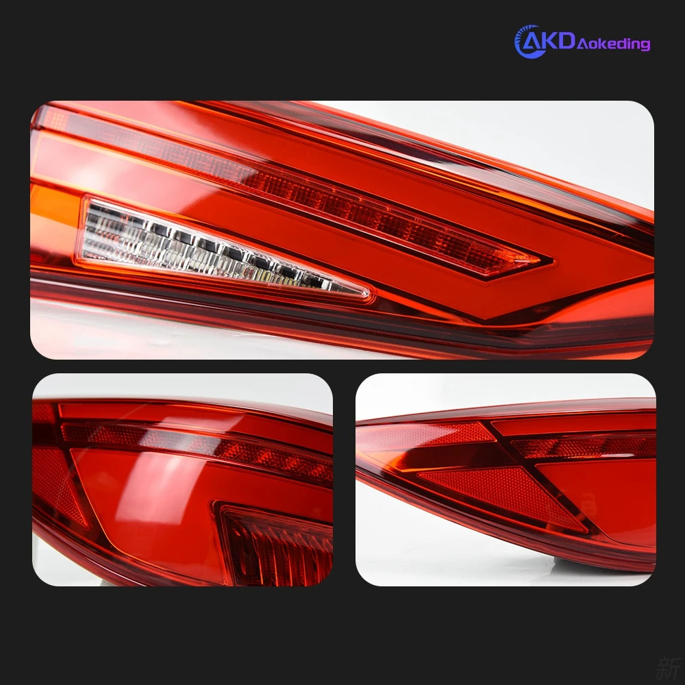 AKD Car Styling Tail Lamp for Mazda 3 Axela LED Tail Light 2014-2018 Mazda3 DRL Dynamic Signal Brake Reverse auto Accessories