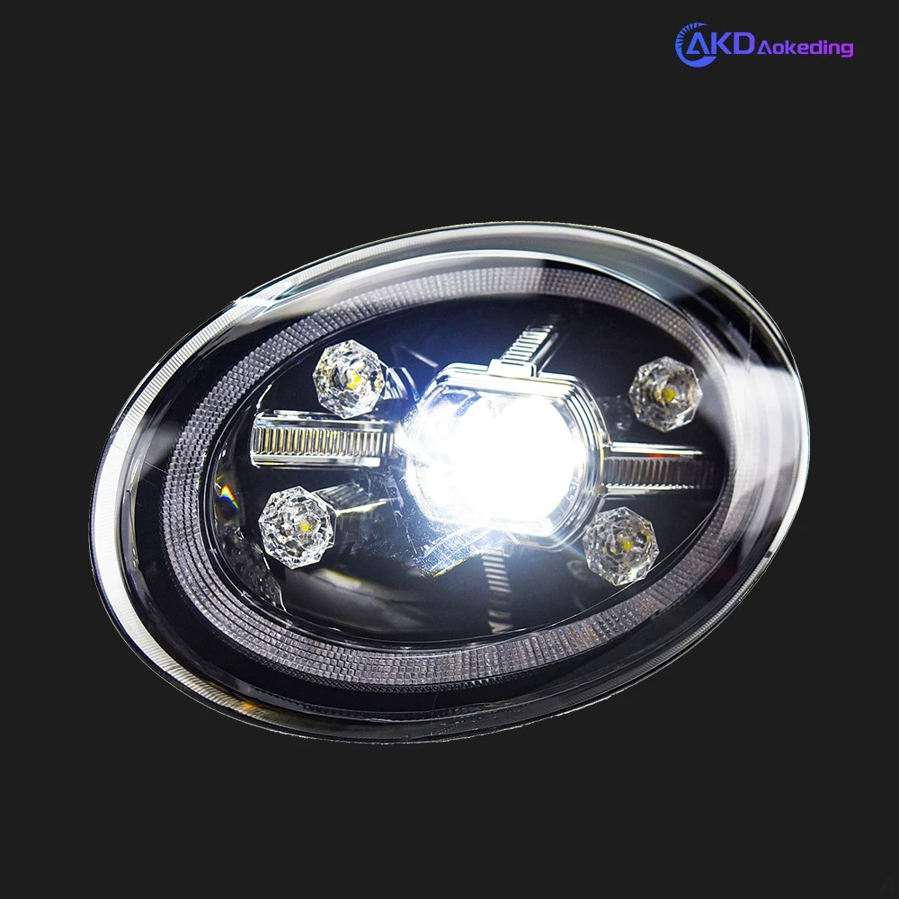 AKD Car Styling for VW Beetle Headlights 2013-2020 Beetle LED Headlight DRL Head Lamp LED Projector High Low Beam Accessories