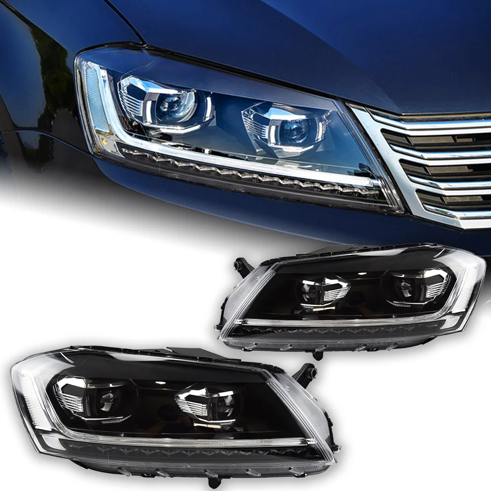 AKD Car Lights for VW Passat B7 LED Headlight Projector Lens 2012-2015 Magotan Dynamic Signal DRL Head Lamp Auto Accessories