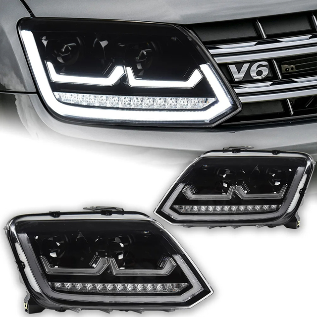 AKD Car Styling Head Lamp for VW Amarok Headlights 2010-2020 LED Headlight Projector Lens DRL Signal Animation Auto Accessories