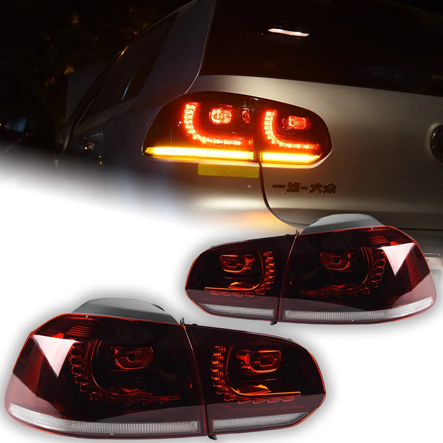 AKD Car Styling for VW Golf 6 Tail Lights 2009-2012 Golf6 R20 LED Tail Lamp LED DRL Dynami Signal Brake Reverse auto Accessories