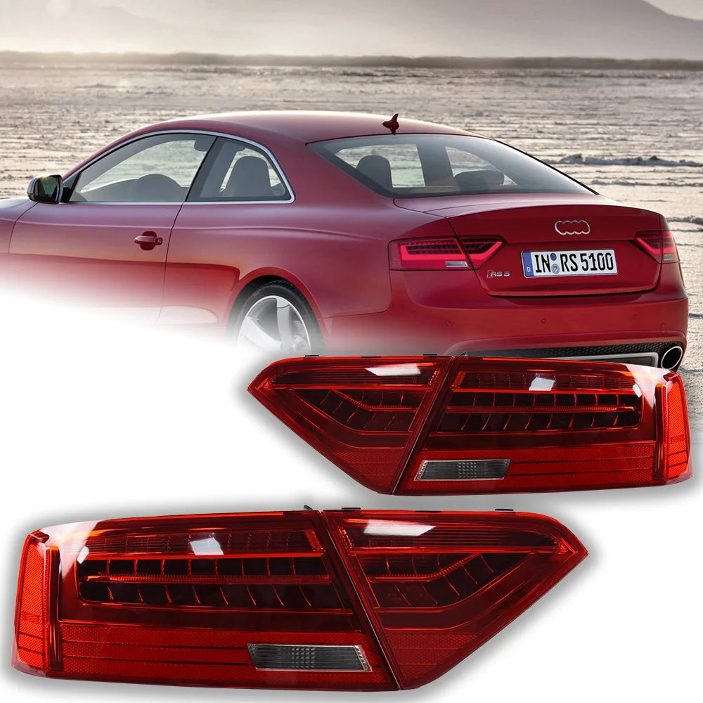 AKD Car Styling for Audi A5 Tail Lamp 2008-2016 A5 Tail Light LED DRL Dynamic Signal Reverese Rear Lamp Automotive Accessories