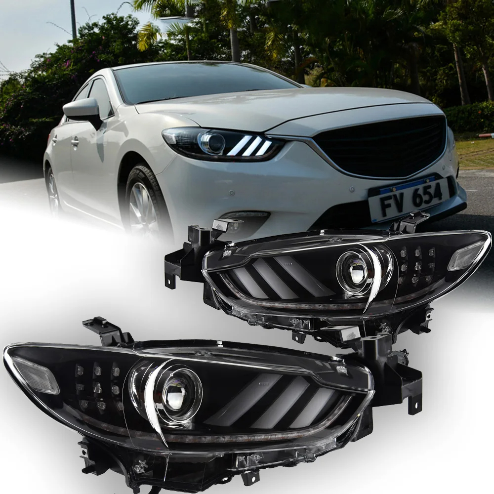 AKD Car Styling for Mazda 6 Atenza LED Headlight 2013-2016 Mustang Design DRL Hid Head Lamp Bi Xenon Projector Auto Accessories