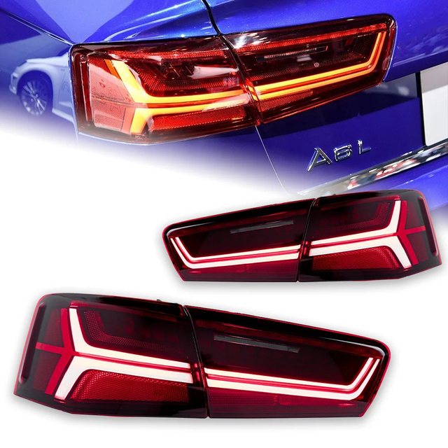 AKD Car Styling for A6 Tail Lights 2012-2016 A6L Classic LED Tail Lamp LED DRL Dynamic Signal Brake Reverse auto Accessories