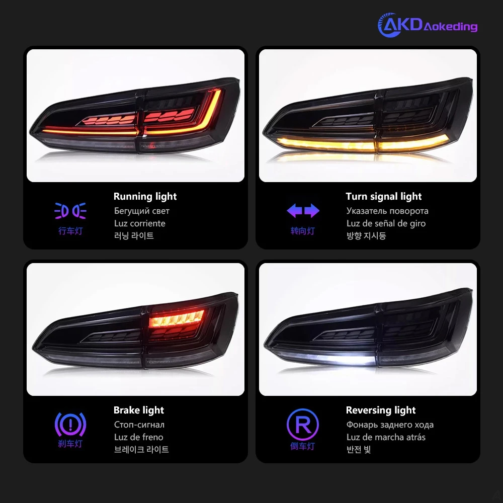 AKD Car Lights for VW Touareg Led Tail Light 2019-2023 Touareg Rear Lamp DRL Dynamic Signal Reverse Automotive Accessories