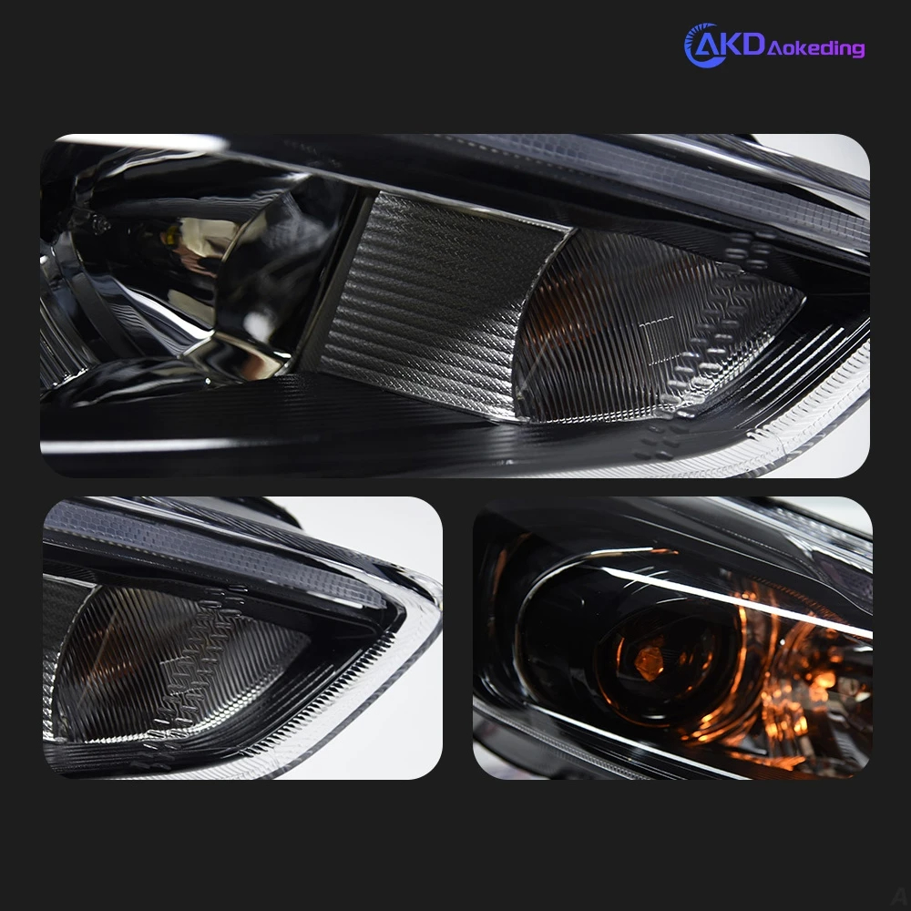 AKD Car Styling for Ford Focus Headlight 2015-2018 Focus ST Sytle Headlights D2H Hid Option Angel Eye Bi Xenon Beam Accessories