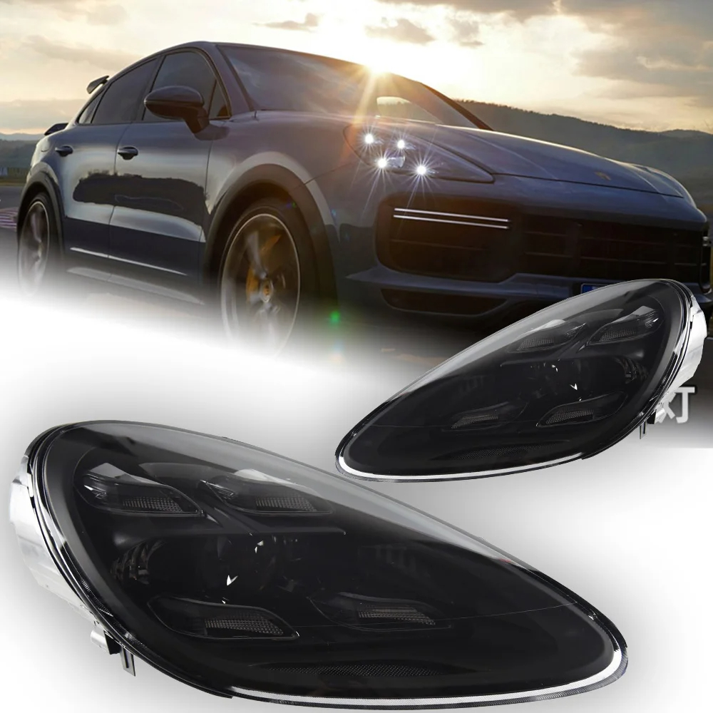 AKD Car Lights for Porsche Cayenne LED Headlight Projector Lens 2011-2018 Front DRL Matrix LED Head Lamp Automotive Accessories