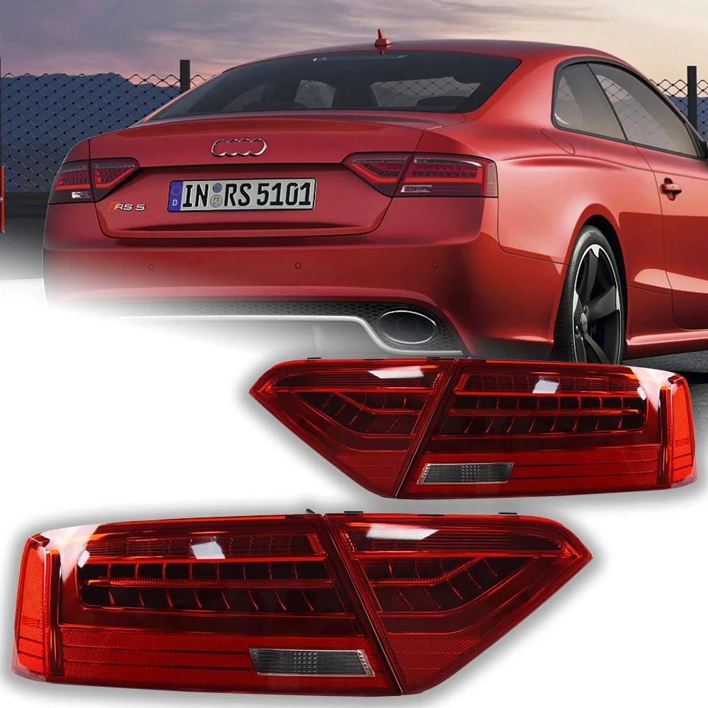 AKD Car Styling for Audi A5 Tail Lamp 2008-2016 A5 Tail Light LED DRL Dynamic Signal Reverese Rear Lamp Automotive Accessories