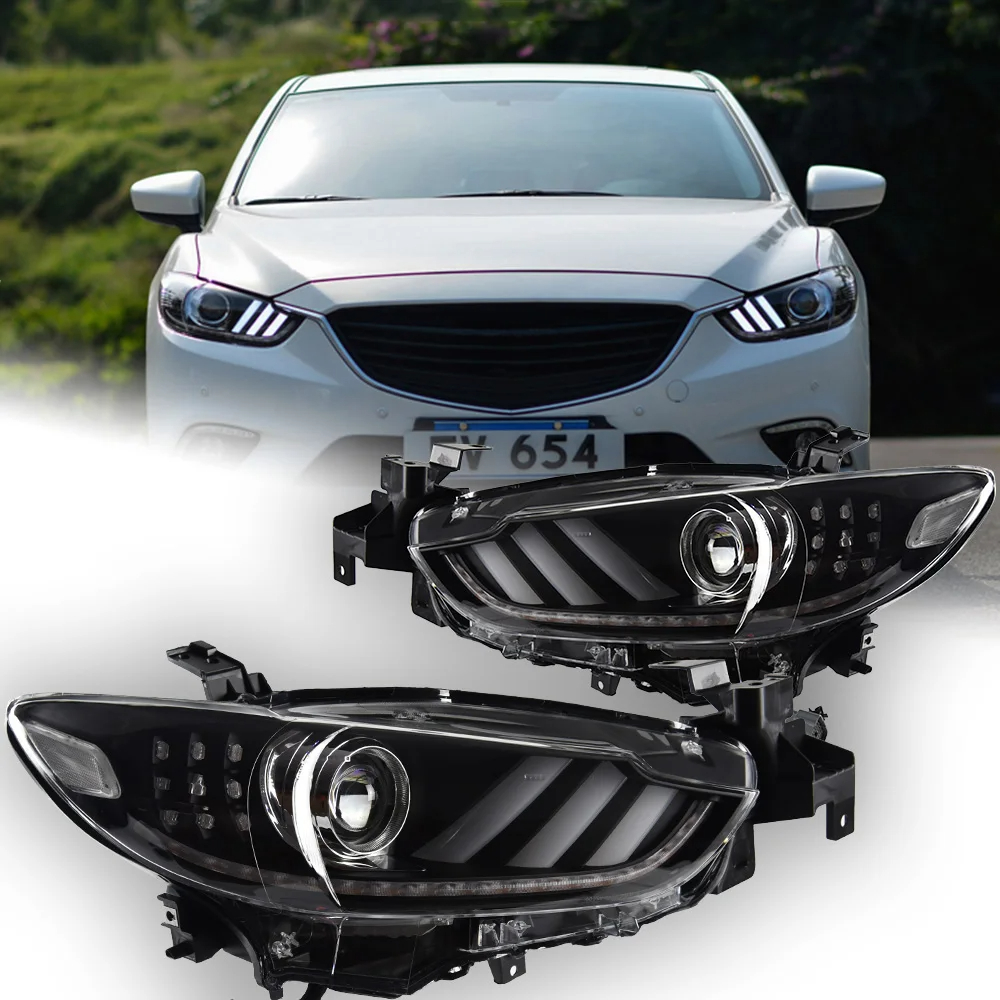 AKD Car Styling for Mazda 6 Atenza LED Headlight 2013-2016 Mustang Design DRL Hid Head Lamp Bi Xenon Projector Auto Accessories