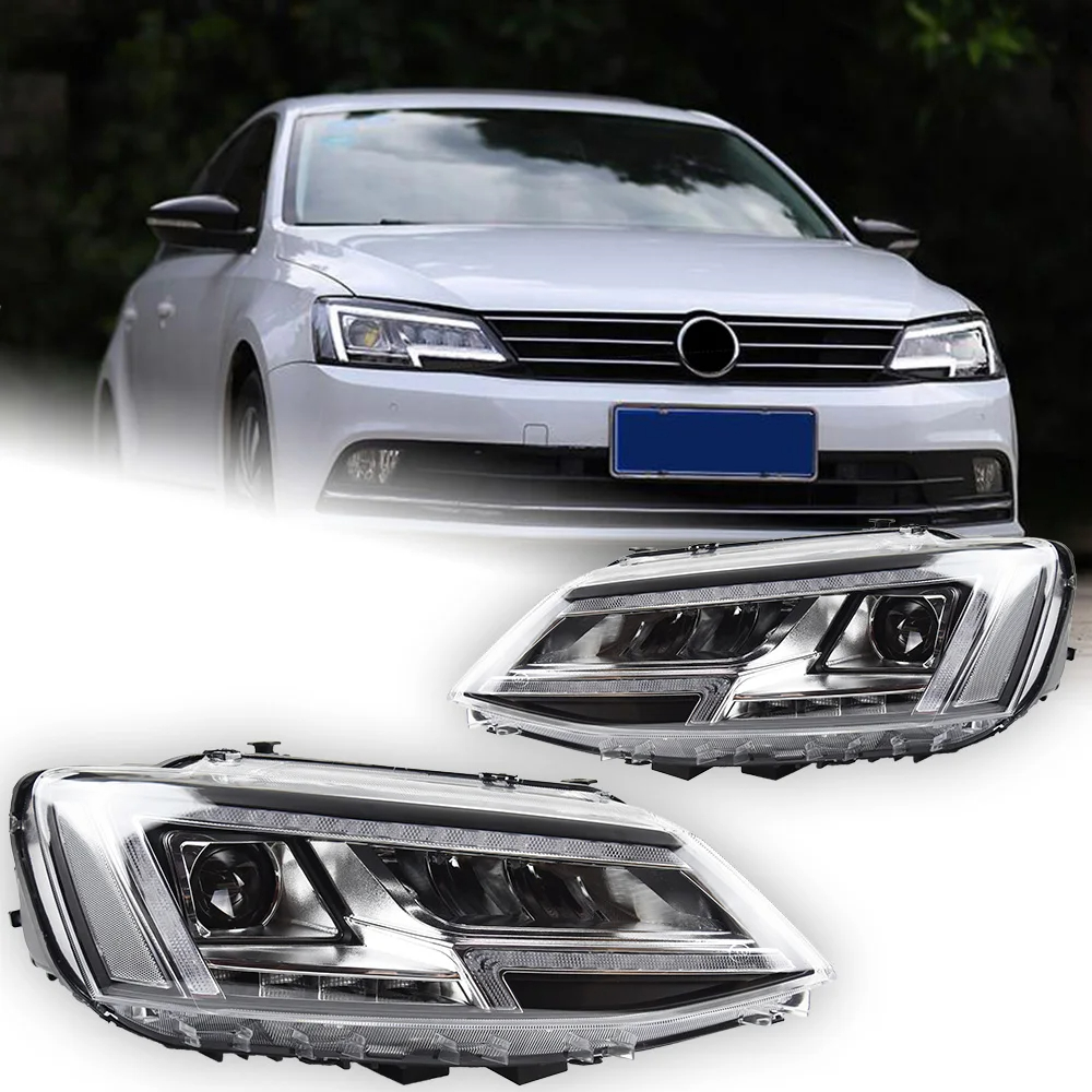 AKD Car Styling Head Lamp for VW Jetta Mk6 LED Headlight Projector 2012 Lens Animation Dynamic Signal DRL Automotive Accessories