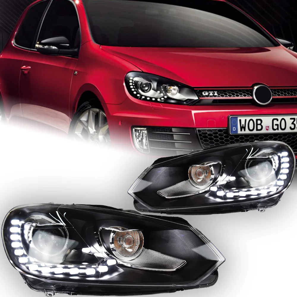 AKD Car Styling for VW Golf 6 LED Headlight 2009-2012 R20 Design Golf LED DRL Hid Head Lamp Angel Eye Bi Xenon Beam Accessories