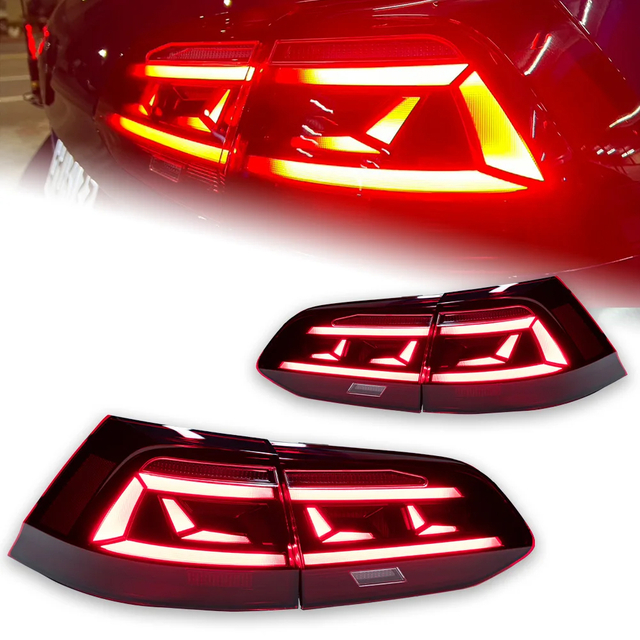 AKD Car Accessories Tail Lamp for VW Golf 7 Variant Tail Lights 2013-2020 Golf 7.5 Sports Wagen LED Tail Light Golf Alltrack DRL