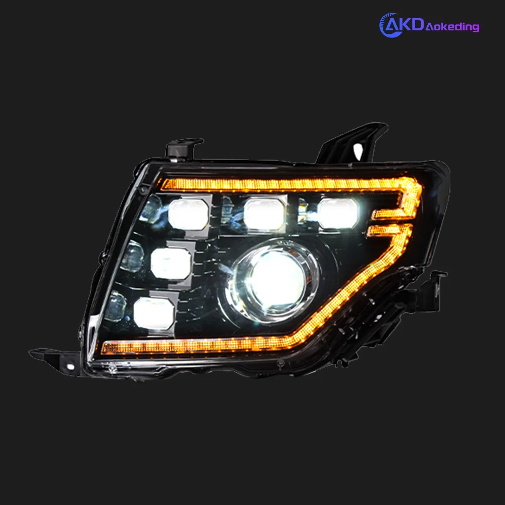 AKD Auto Parts For Pajero V97 Headlights 2009-2021 V93 V95 Styling LED Daytime Lights Dual Projector DRL Car Accesorios Facelift