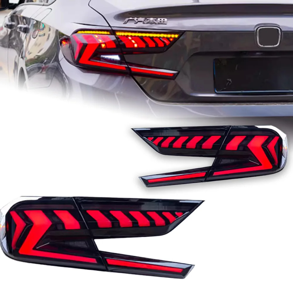 AKD Car Styling for Honda Accord Tail Lights 2018-2022 New Accord LED Tail Lamp Rear Lamp DRL Signal Brake Reverse auto Accessories