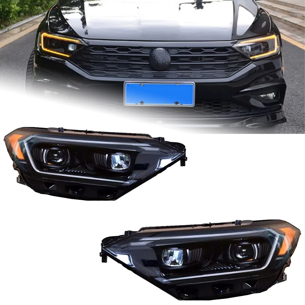 AKD Car Styling for VW Jetta Sagitar Headlights 2019-2022 Jetta mk7 LED Head Lamp Design Led Drl Hid Bi Xenon Auto Accessories