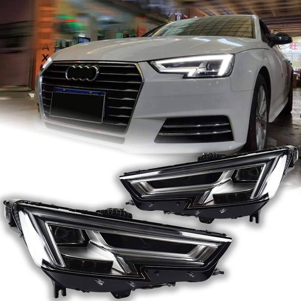 AKD Car Styling for Audi A4 B9 Headlights 2017-2020 A4L LED Headlight Projector Lens DRL Head Lamp Automotive Accessories