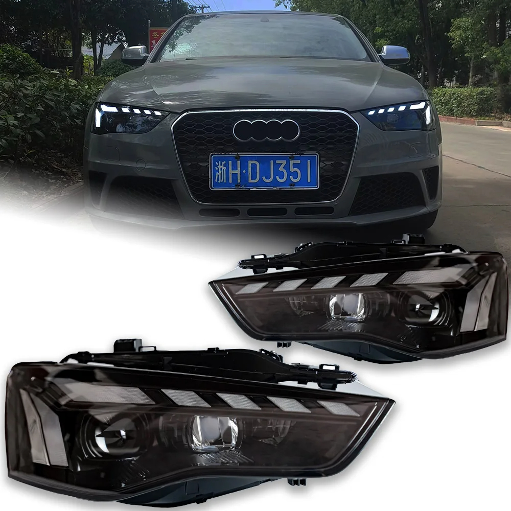 AKD Car Lights for Audi A5 LED Headlight Projector Lens 2008-2016 Animation DRL Dynamic Signal Reverese Automotive Accessories