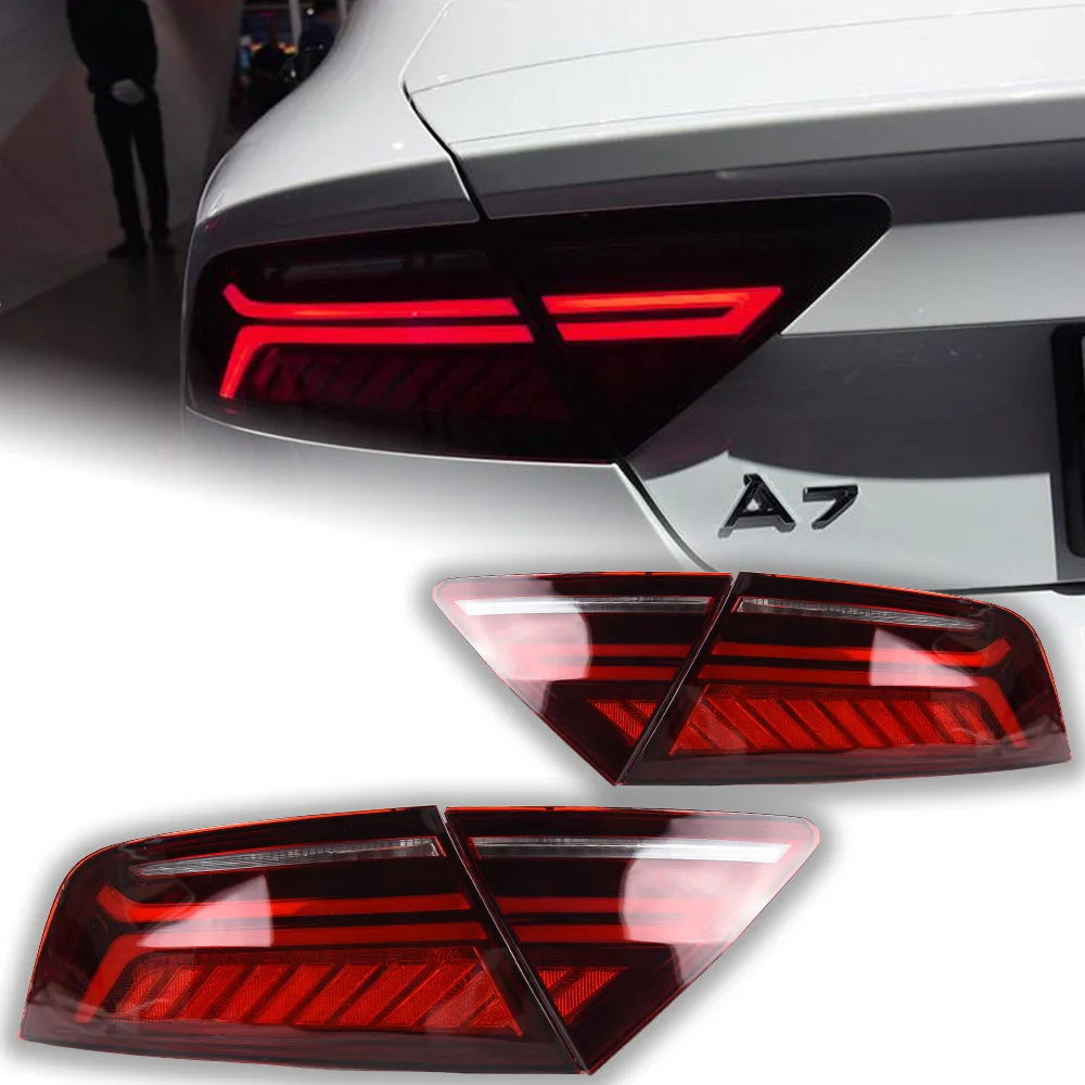 AKD Car Styling Taillight for Audi A7 Tail Lights 2011-2018 S7 RS7 LED Tail Light Rear Lamp DRL Dynamic Signal Brake Reverse auto Accessories