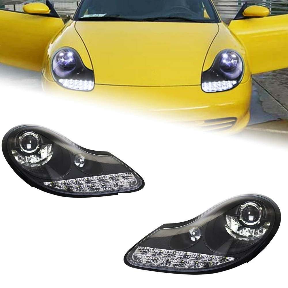 AKD Car Styling Head Lamp for Porsche boxster 986 Headlights boxster 986 Headlight LED DRL Signal Lamp Automotive Accessories