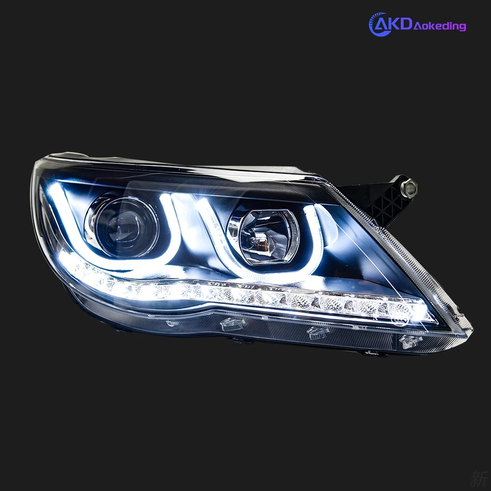 AKD Car Styling for VW Tiguan LED Headlight 2007-2012 Tiguan Headlight DRL Head Lamp Angel Eye Hid Option Bi Xenon Auto Accessories