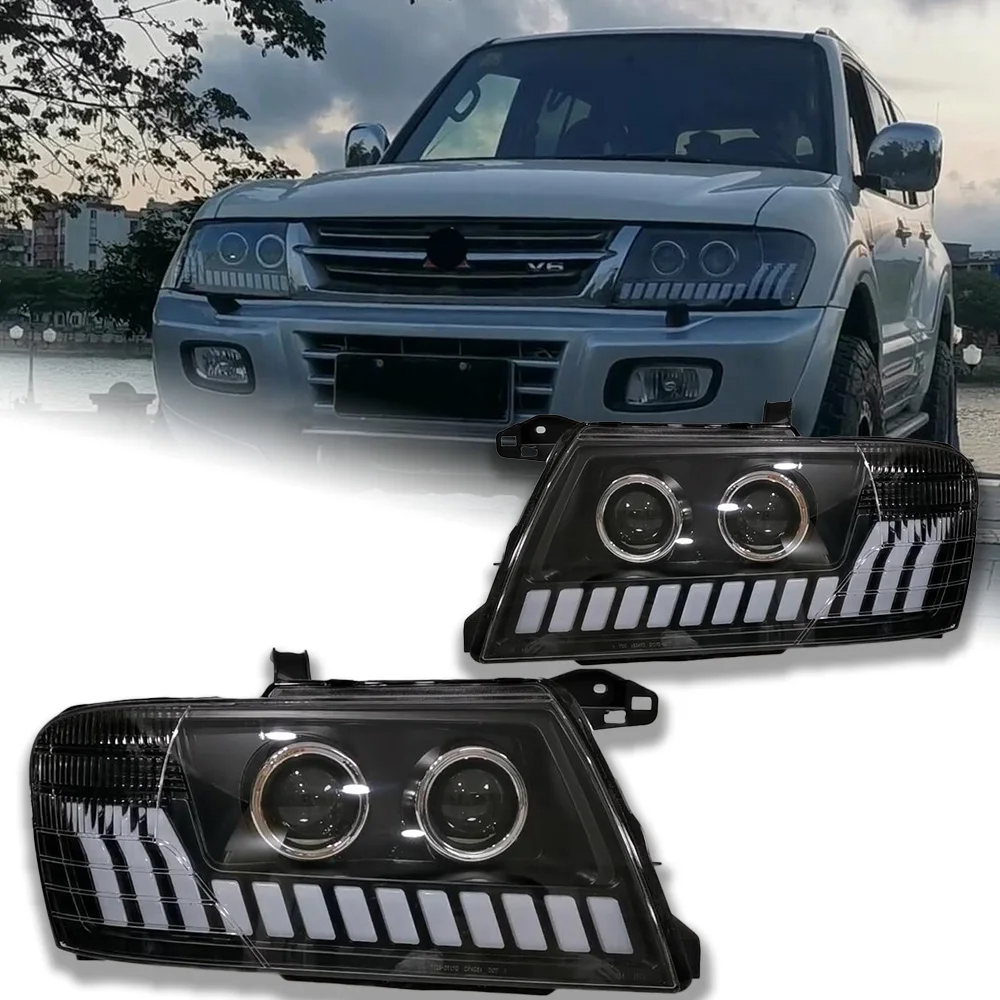 AKD Car Lights for Mitsubishi Pajero V73 LED Headlight Projector Lens 2004-2014 Montero V75 V77 Dynamic Signal DRL Accessories