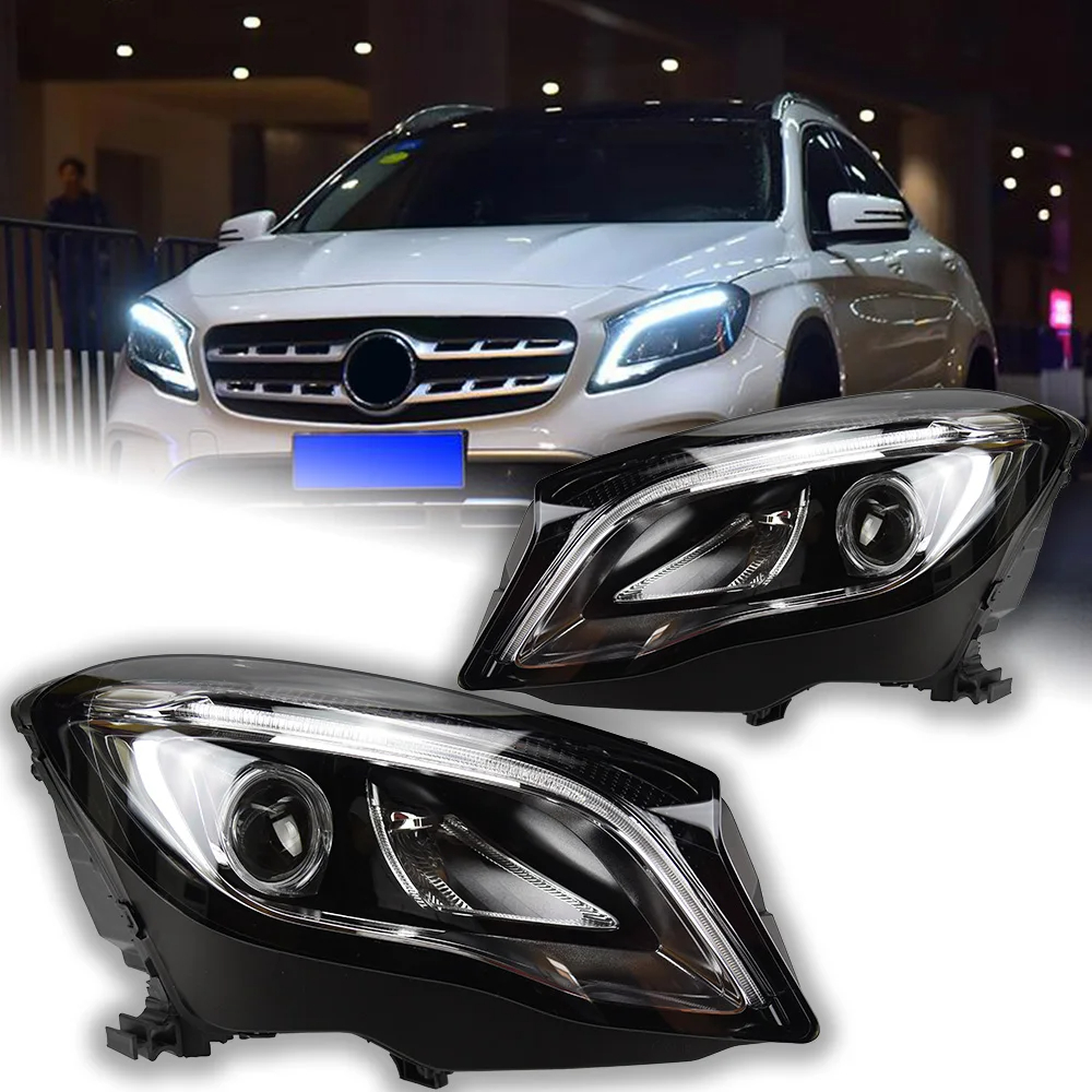 AKD Car Styling Head Lamp for Benz GLA Headlights 2015-2019 GLA200 GLA180 LED Headlight LED DRL Hid Bi Xenon Auto Accessories