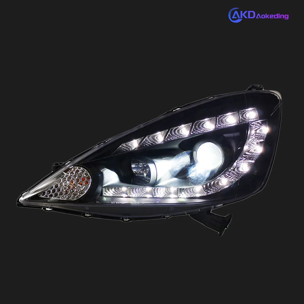 AKD Auto Parts For Honda FIT Headlights Jazz 2008-2010 Styling LED Daytime Lights Dual Projector DRL Car Accesorios Modified