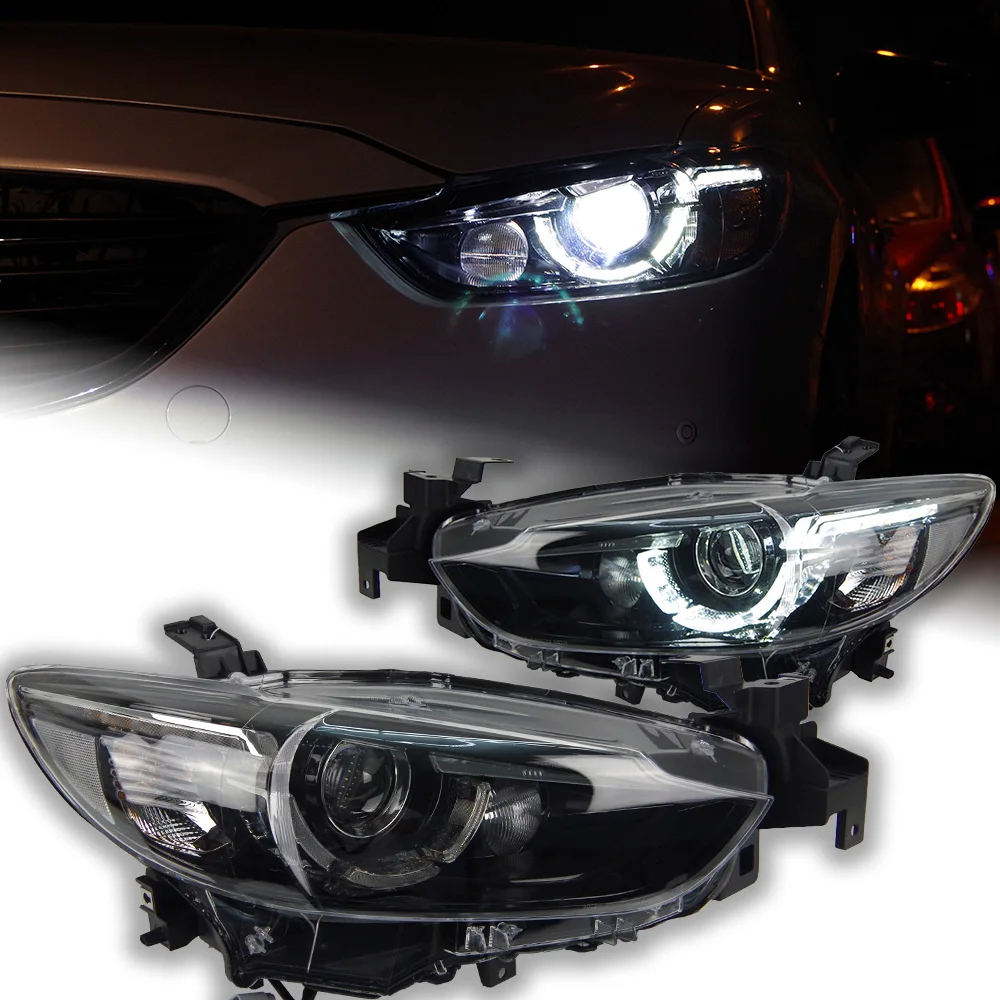 AKD Car Styling for Mazda 6 Atenza LED Headlight 2013-2017 New Mazda6 LED DRL Hid Head Lamp Angel Eye Bi Xenon Accessories