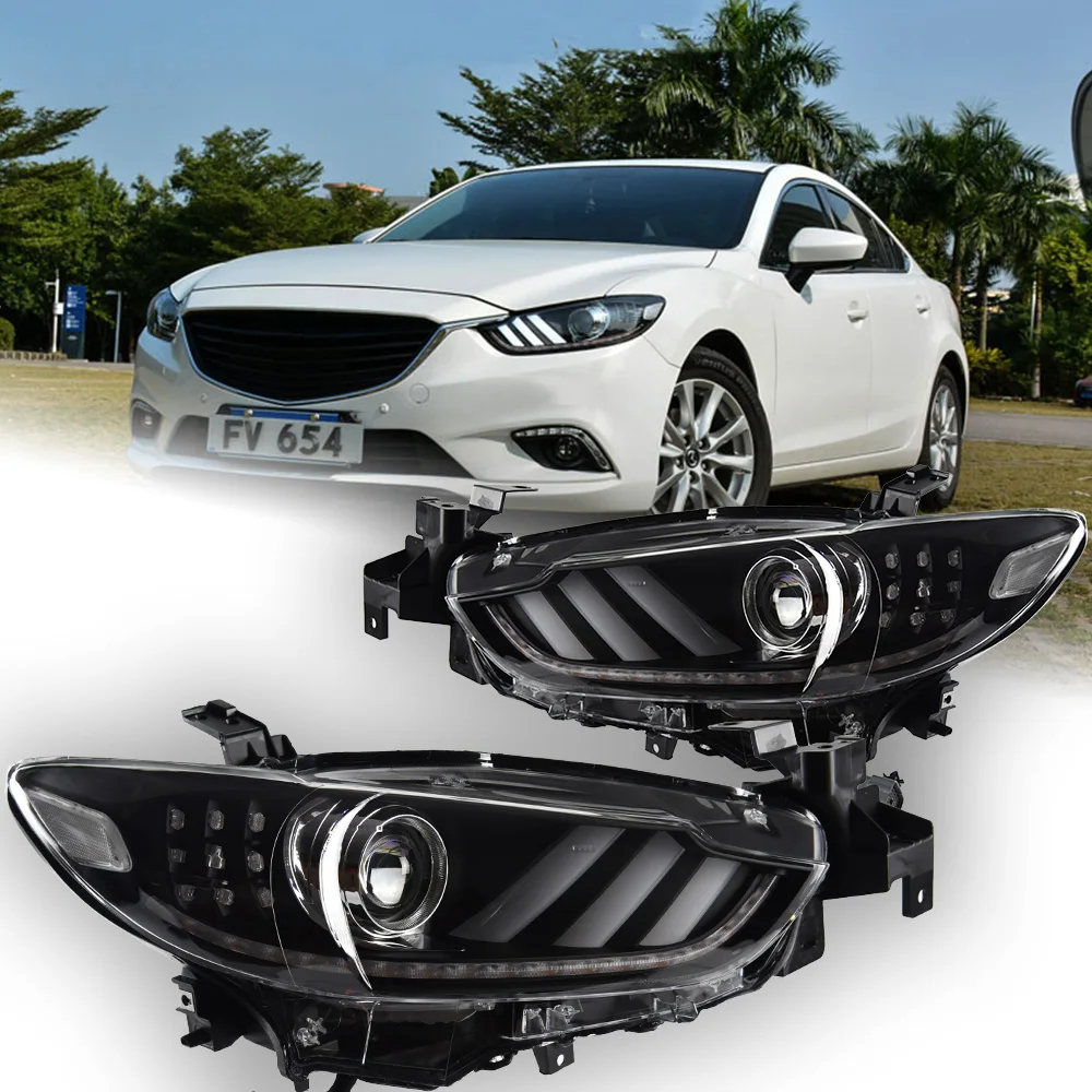 AKD Car Styling for Mazda 6 Atenza LED Headlight 2013-2016 Mustang Design DRL Hid Head Lamp Bi Xenon Projector Auto Accessories