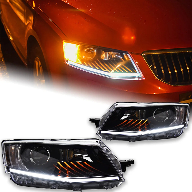 AKD Car Styling Head Lamp for Skoda Octavia Headlights 2015-2017 Octavia A6 LED Headlight DRL Hid Bi Xenon Auto Accessories